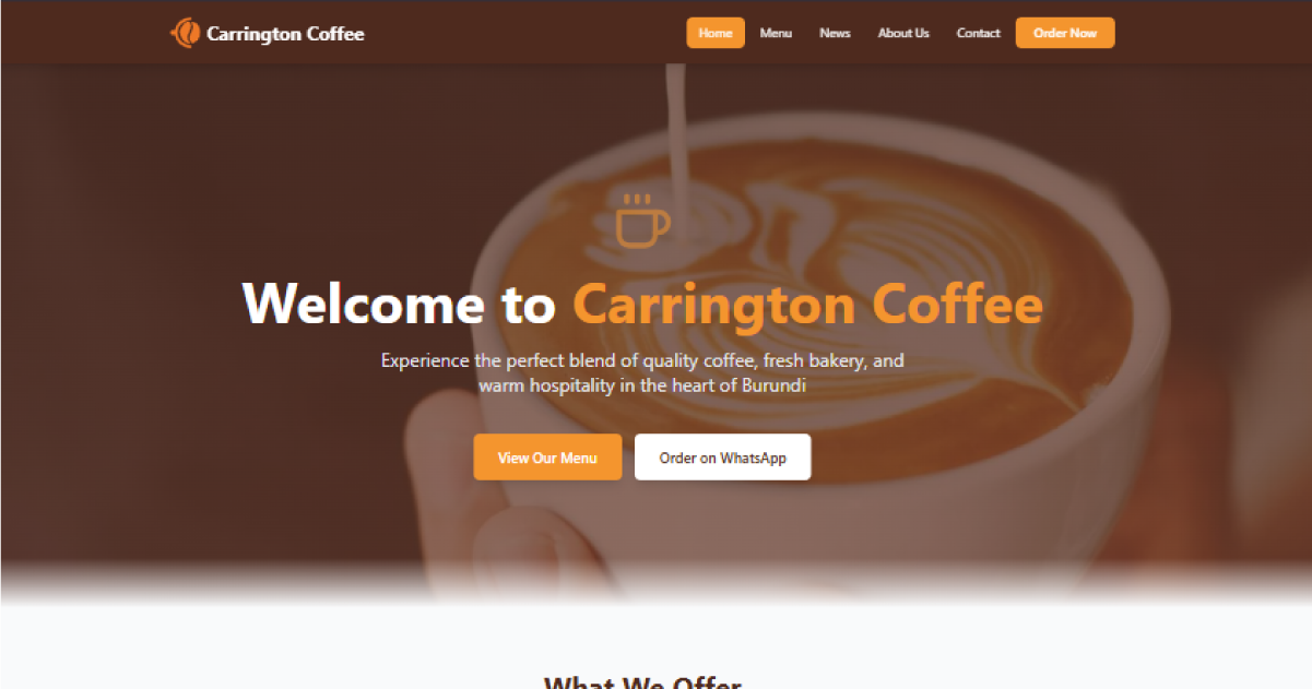 Carrington Coffee – Brand & Digital Presence