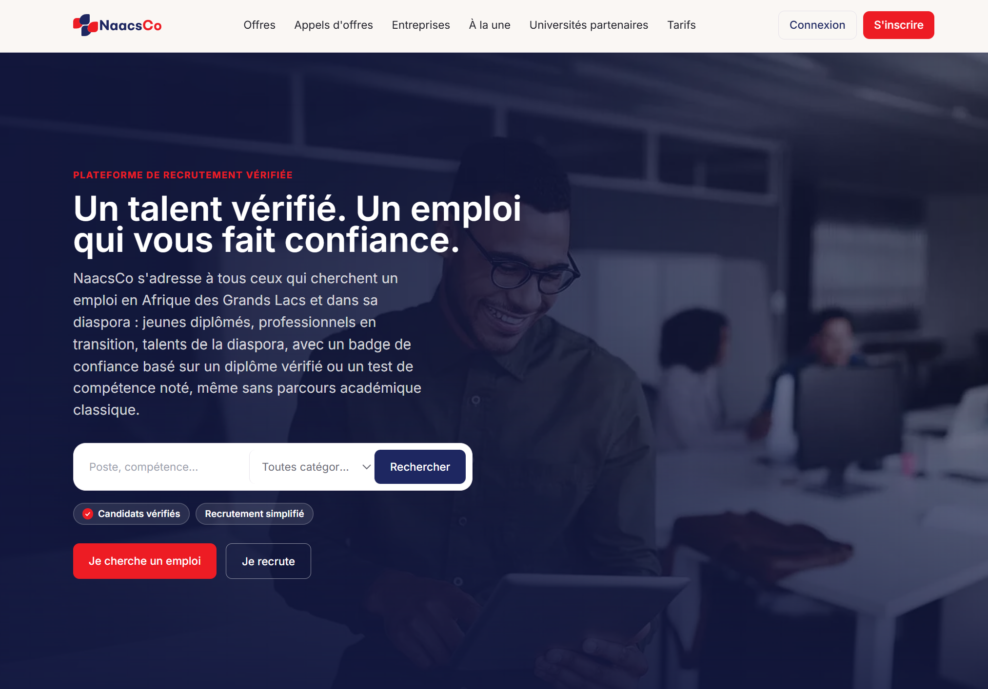 NaacsCo — verified recruitment platform for Great Lakes Africa